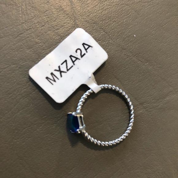 Charmed Aroma | Size 8 Blue Stone Ring - Picture 3 of 5